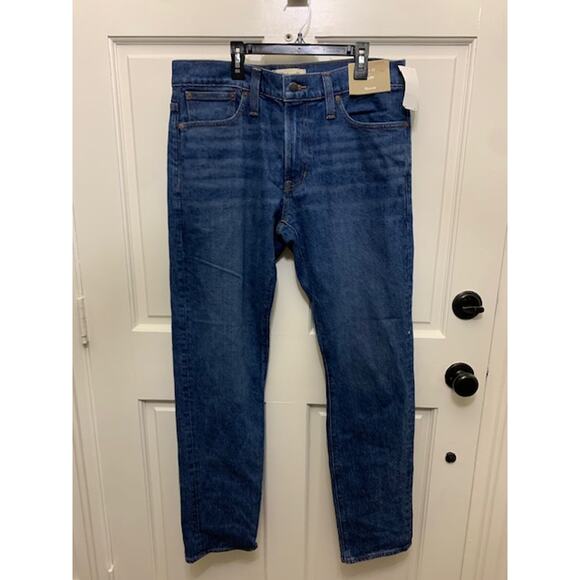 Madewell Jeans Mens 33X32 Slim Straight Medium Dark Wash NWT - Picture 5 of 5